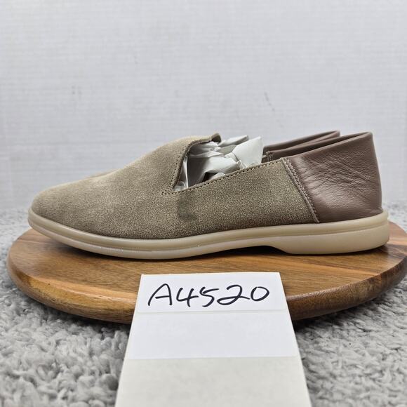 Arte Artigiana Sorrento Mens 42 Moccasin Palm Beige Suede Calf Leather Loafer main image 8